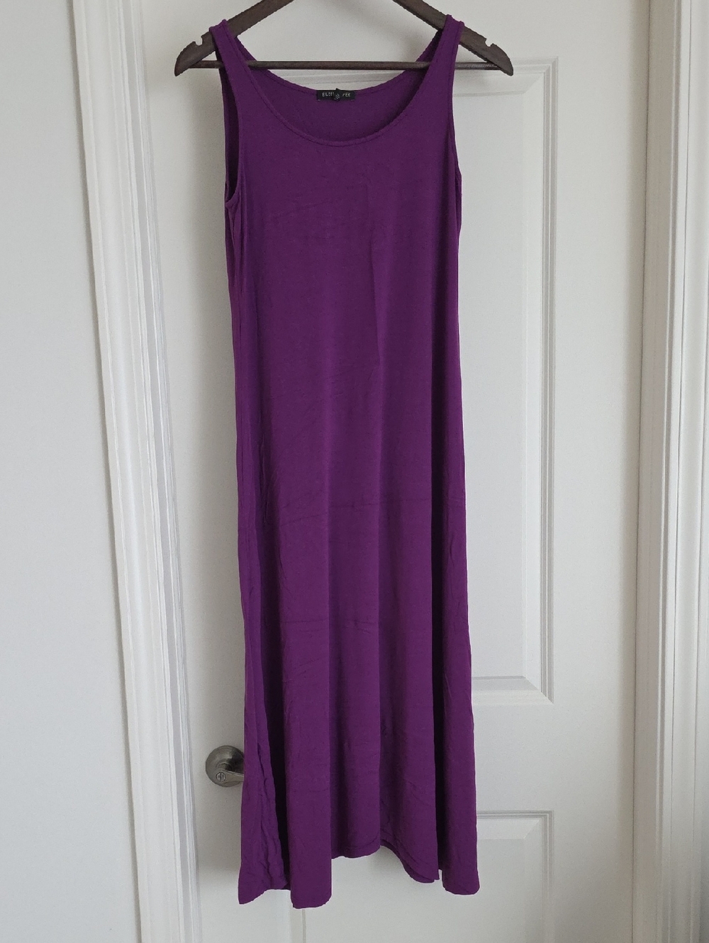 Eileen Fisher Violet Sleeveless Scoop Neck Maxi Dress